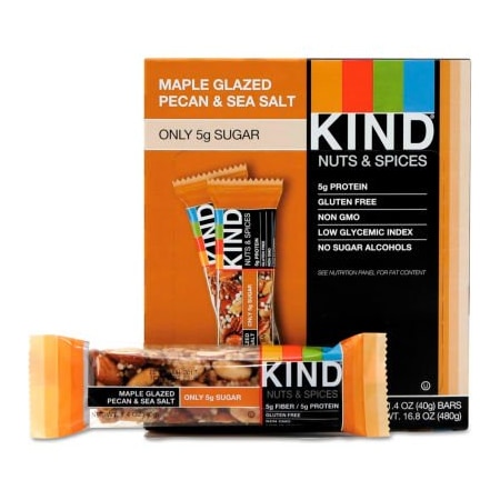 Kind KIND Nuts and Spices Bar, Maple Glazed Pecan and Sea Salt, 1.4 oz. Bar, 12/Box 17930